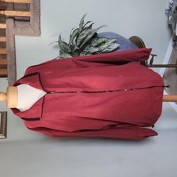 Monterey Club Men's Microfiber Satin Contrast Jacket #1768-020 - Picture 2 of 12